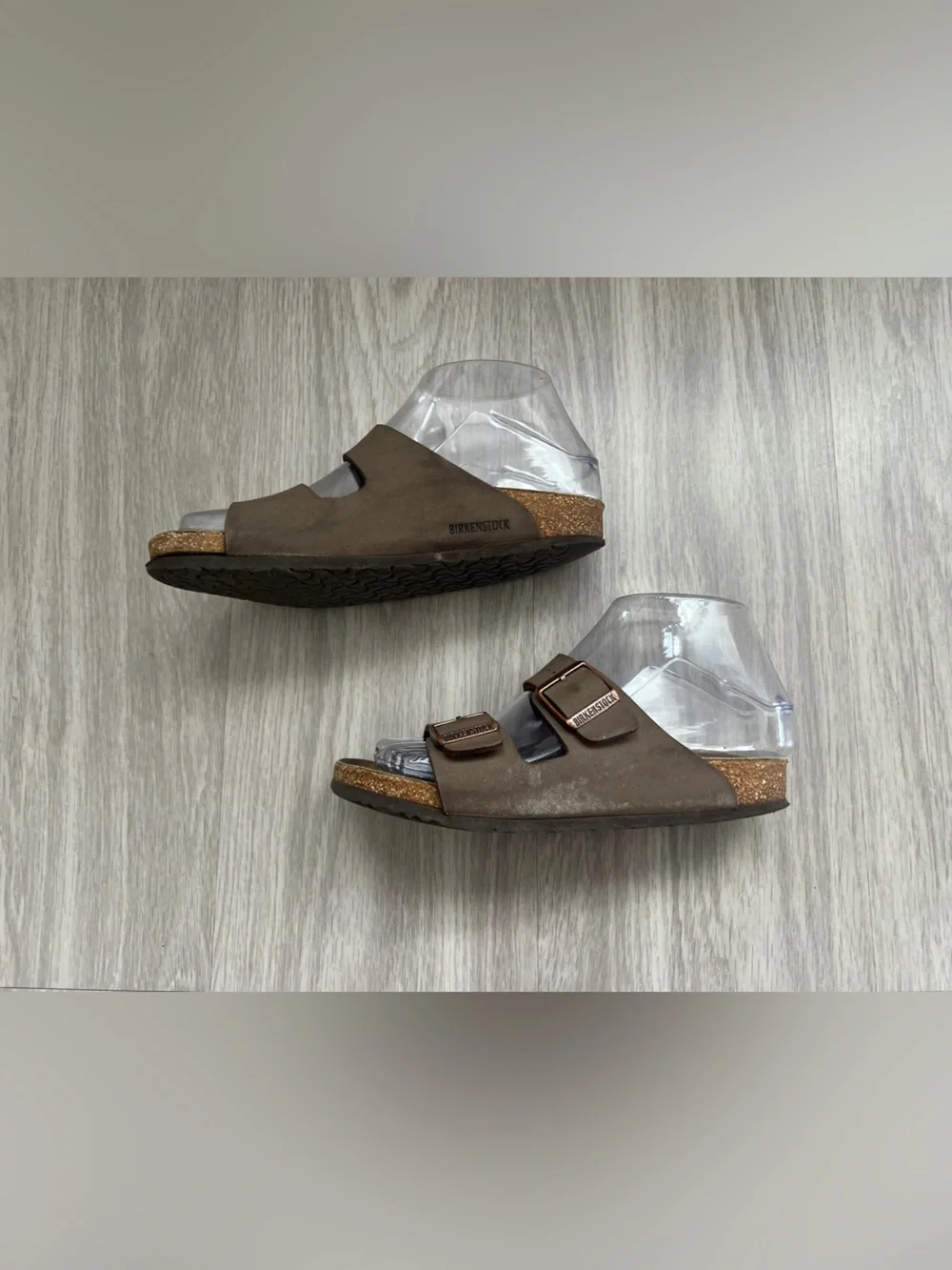 Birkenstock Kids Arizona Brown Leather Double Buckle Sandals EU 34 Youth